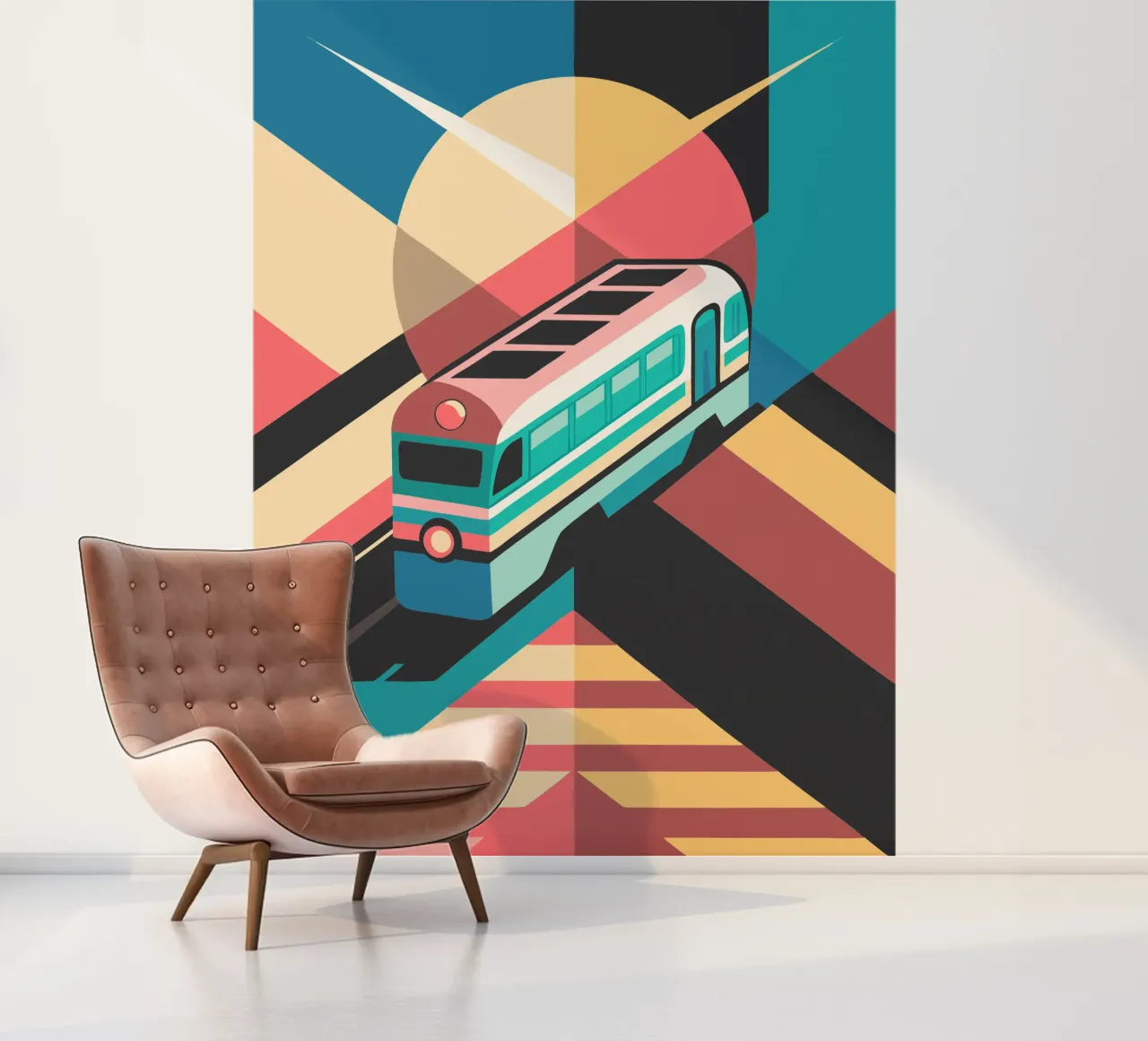 Lokomotivvektor Fototapete von Elfath