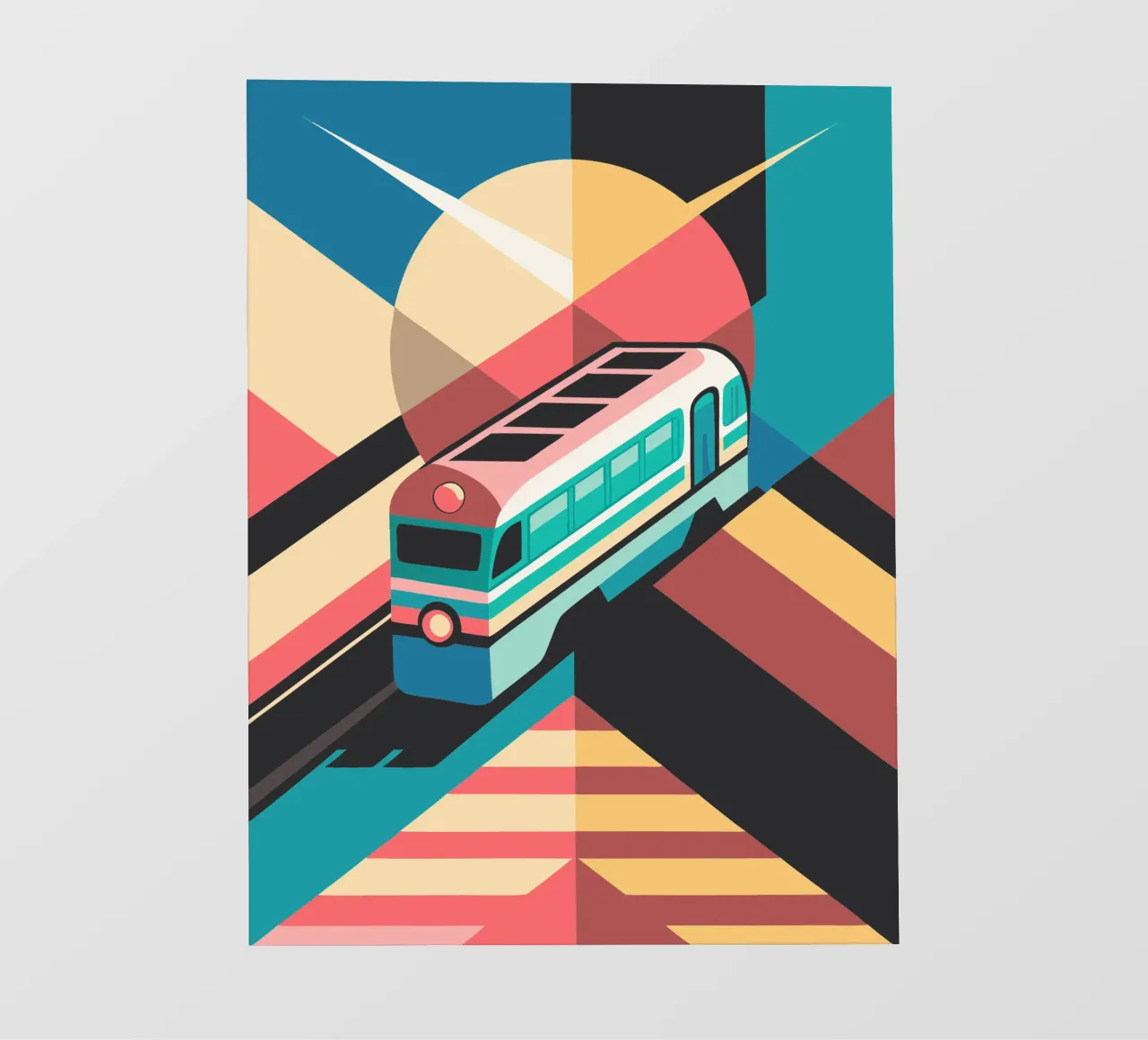 Lokomotivvektor Fototapete von Elfath