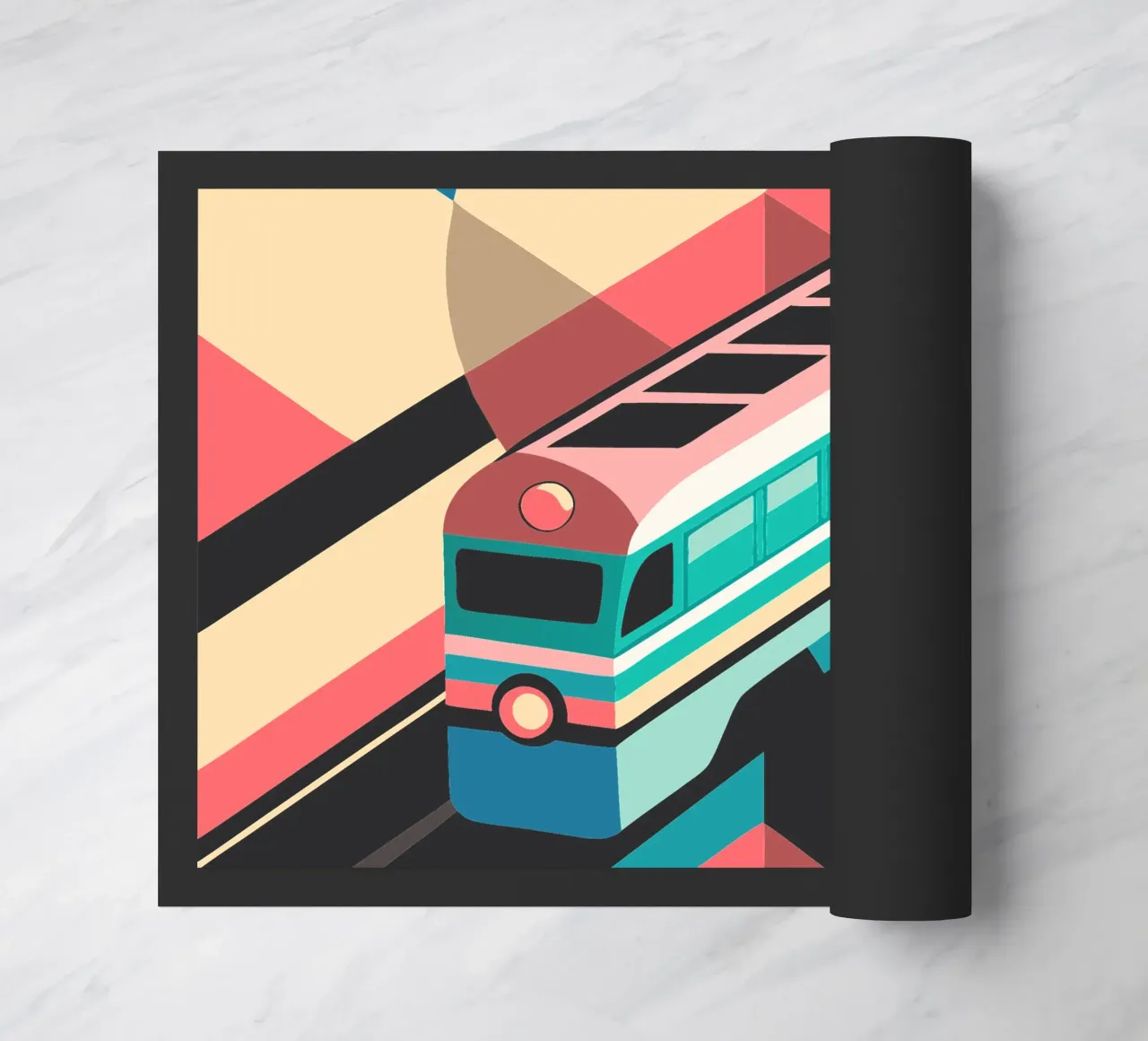 train locomotif vector doormat by Elfath