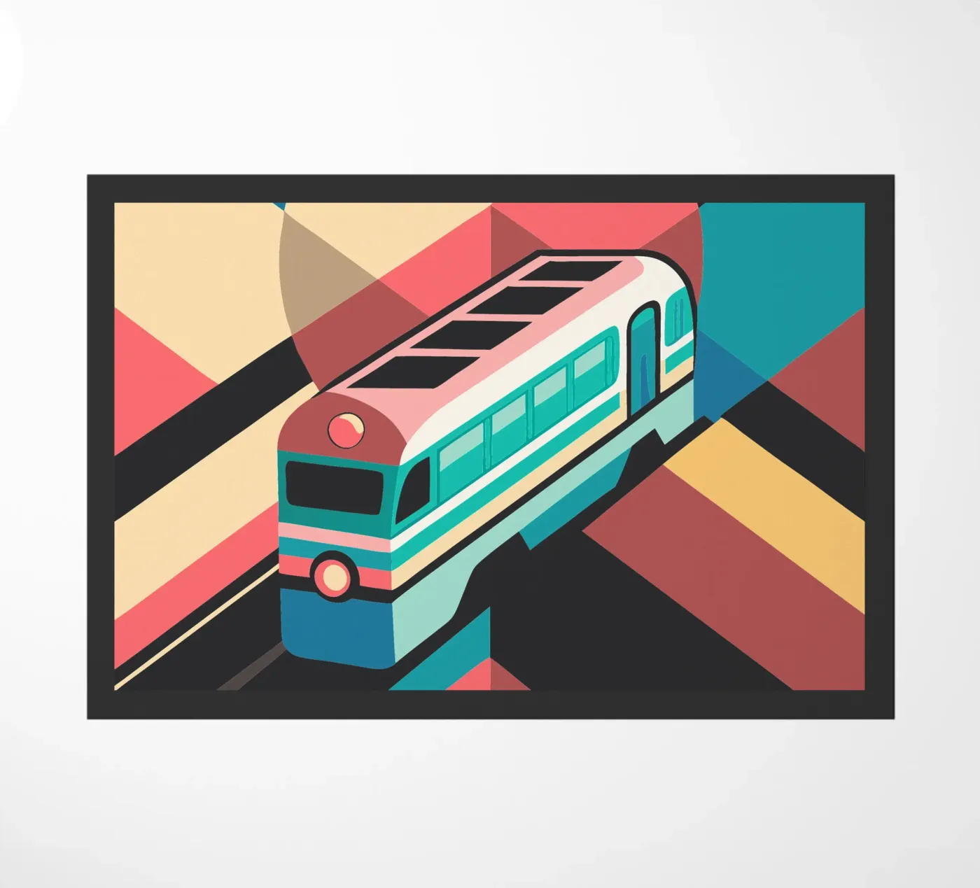 vector treinlocomotief deurmat van Elfath