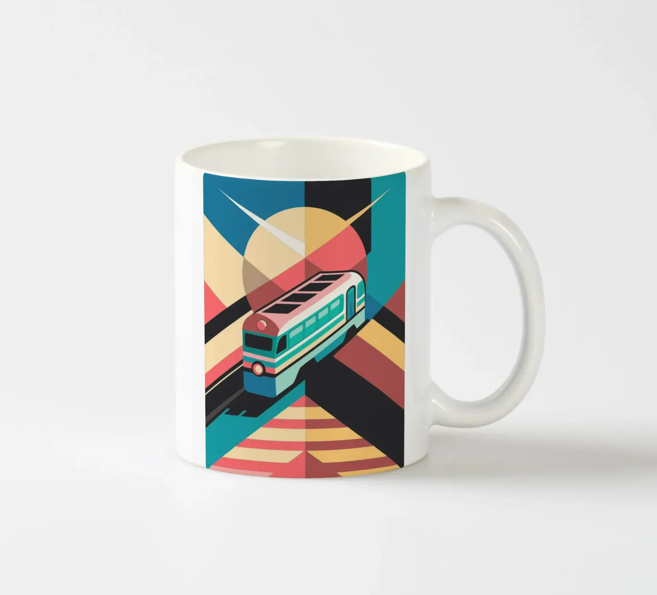 vettore locomotiva treno tazza in ceramica da Elfath