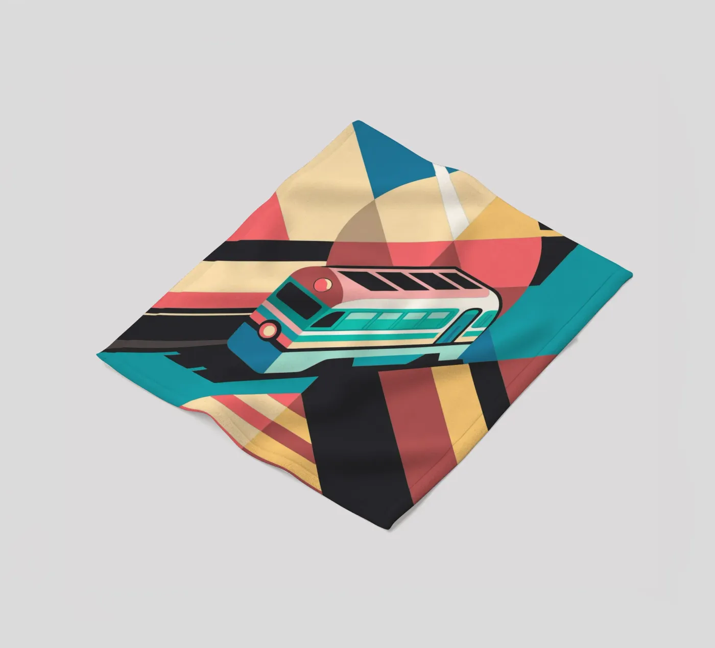 train locomotif vector fleece blanket by Elfath