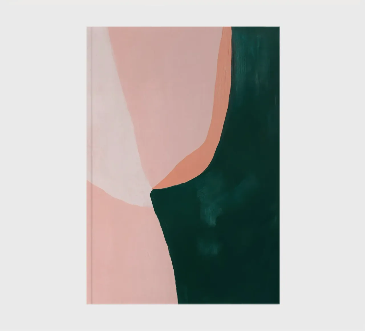 Japandi forme femme en rose & vert carnet de notes de Euphoria Theresa