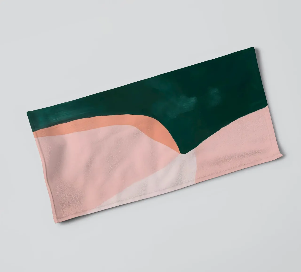 Japandi forme femme en rose & vert serviette de bain de Euphoria Theresa