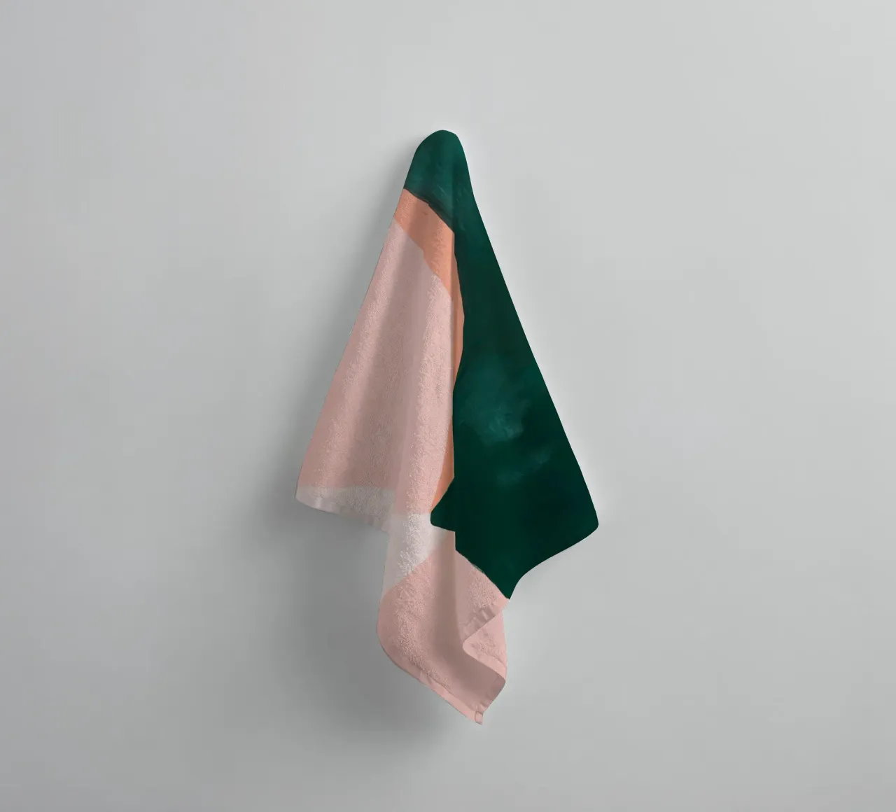 Japandi forme femme en rose & vert serviette de bain de Euphoria Theresa