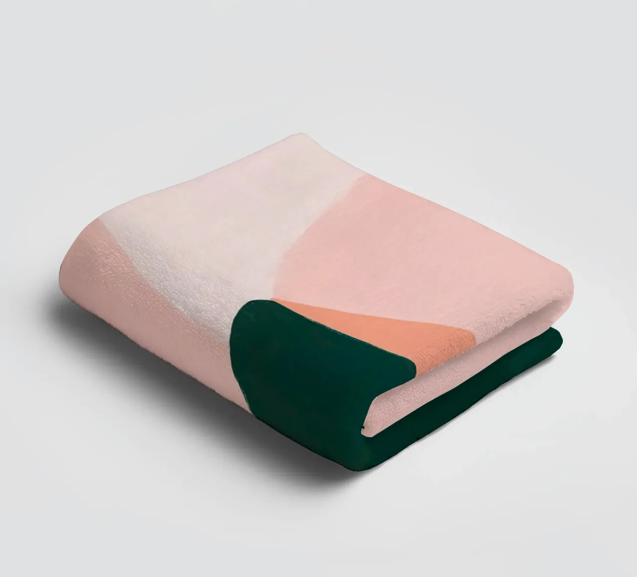 Japandi forme femme en rose & vert serviette de bain de Euphoria Theresa