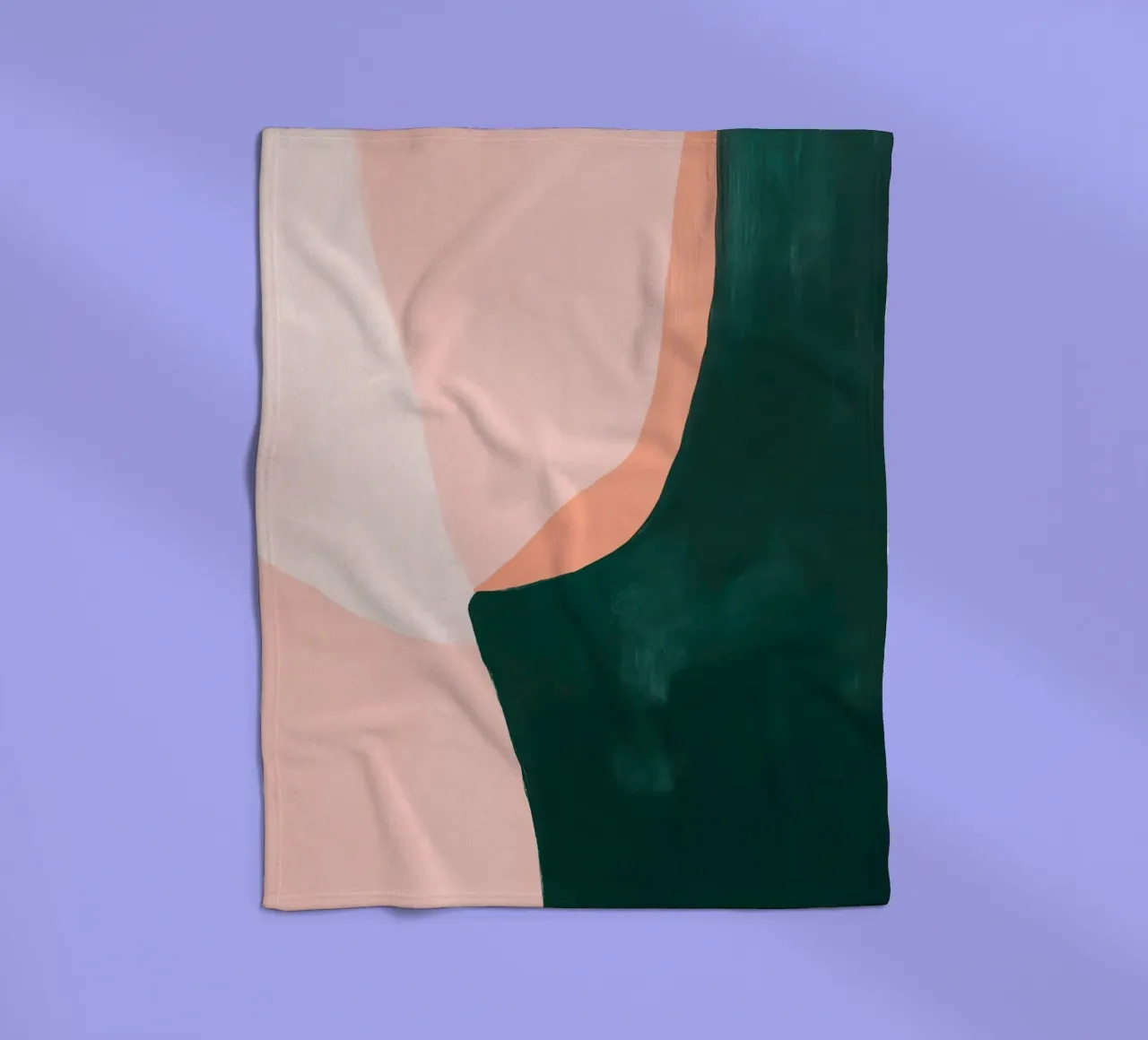Forma da donna Japandi in rosa e verde coperta in pile da Euphoria Theresa