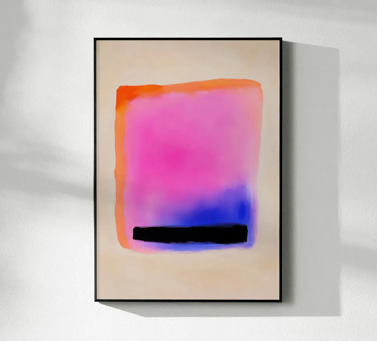 Astratto in rosa neon, arancione e blu plexiglass da Euphoria Theresa