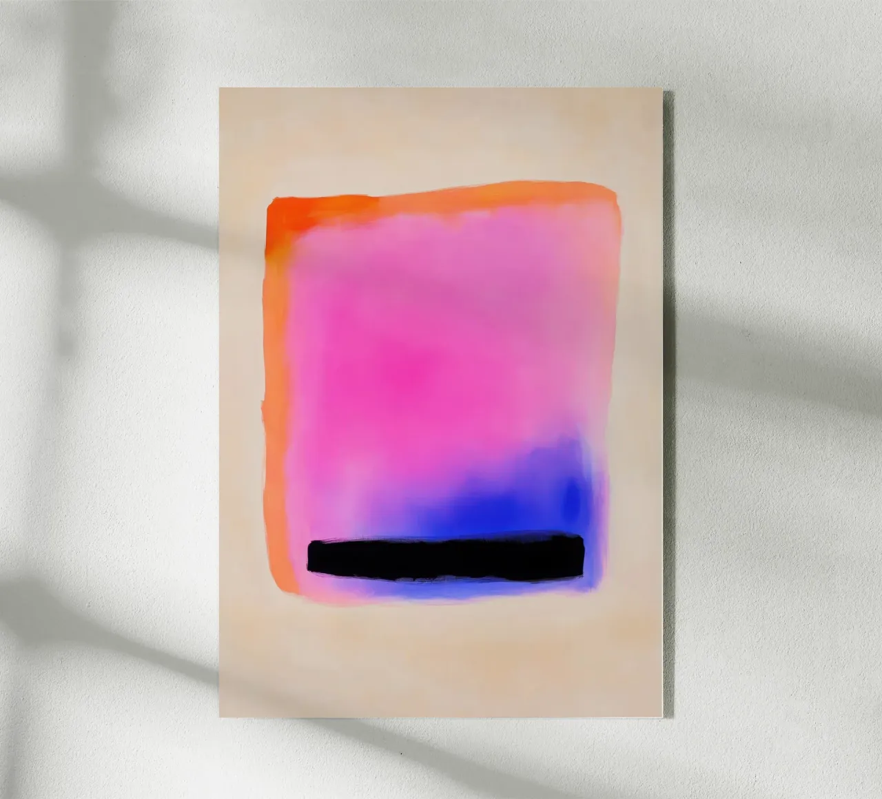 Astratto in rosa neon, arancione e blu plexiglass da Euphoria Theresa