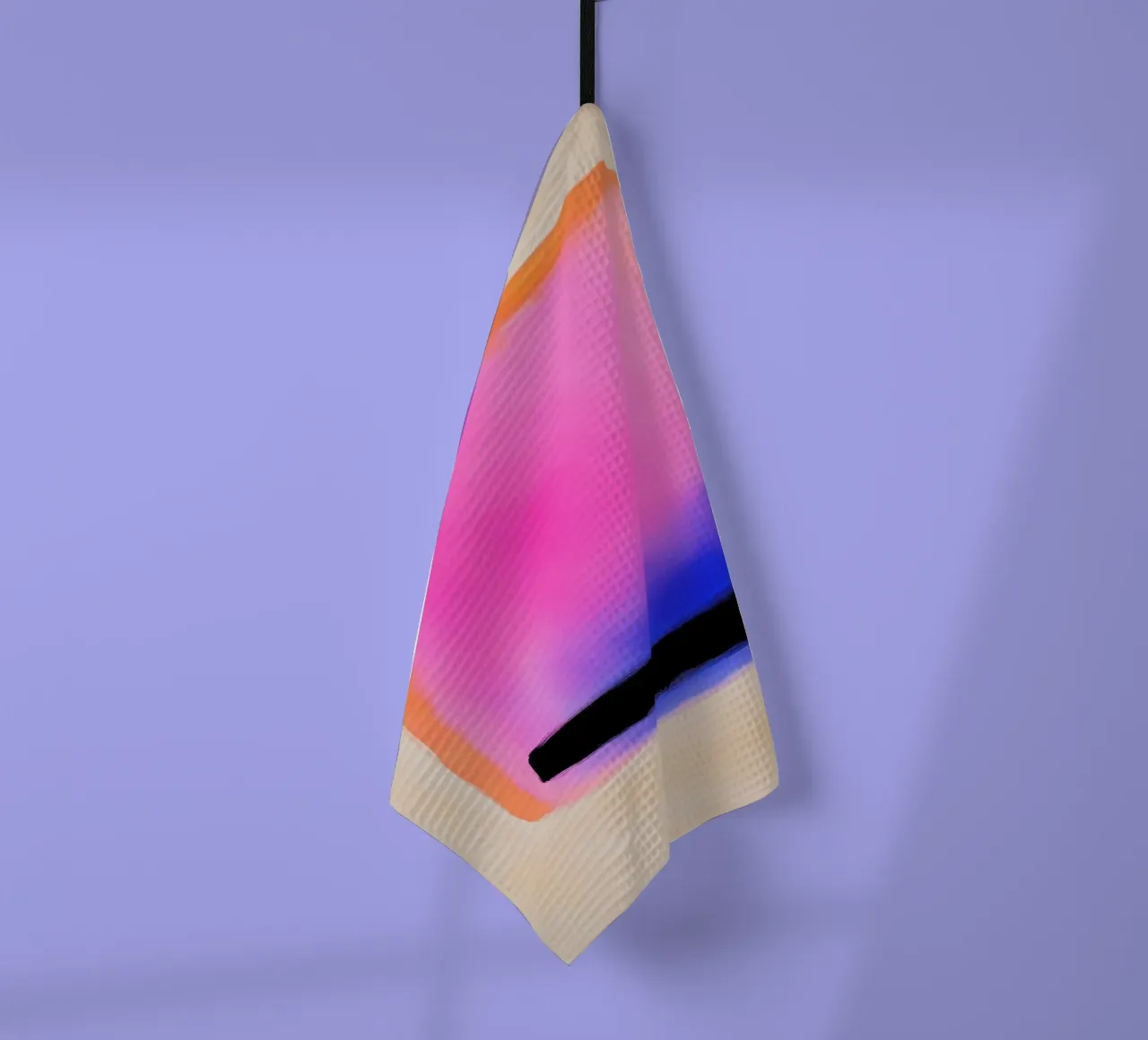 Astratto in rosa neon, arancione e blu canovaccio da cucina da Euphoria Theresa