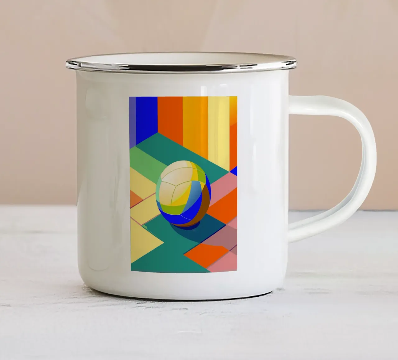 pallavolo arte vettoriale tazza in smalto da Elfath