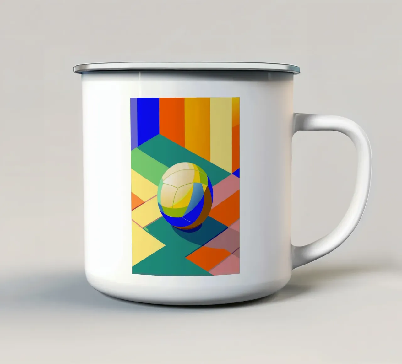 pallavolo arte vettoriale tazza in smalto da Elfath