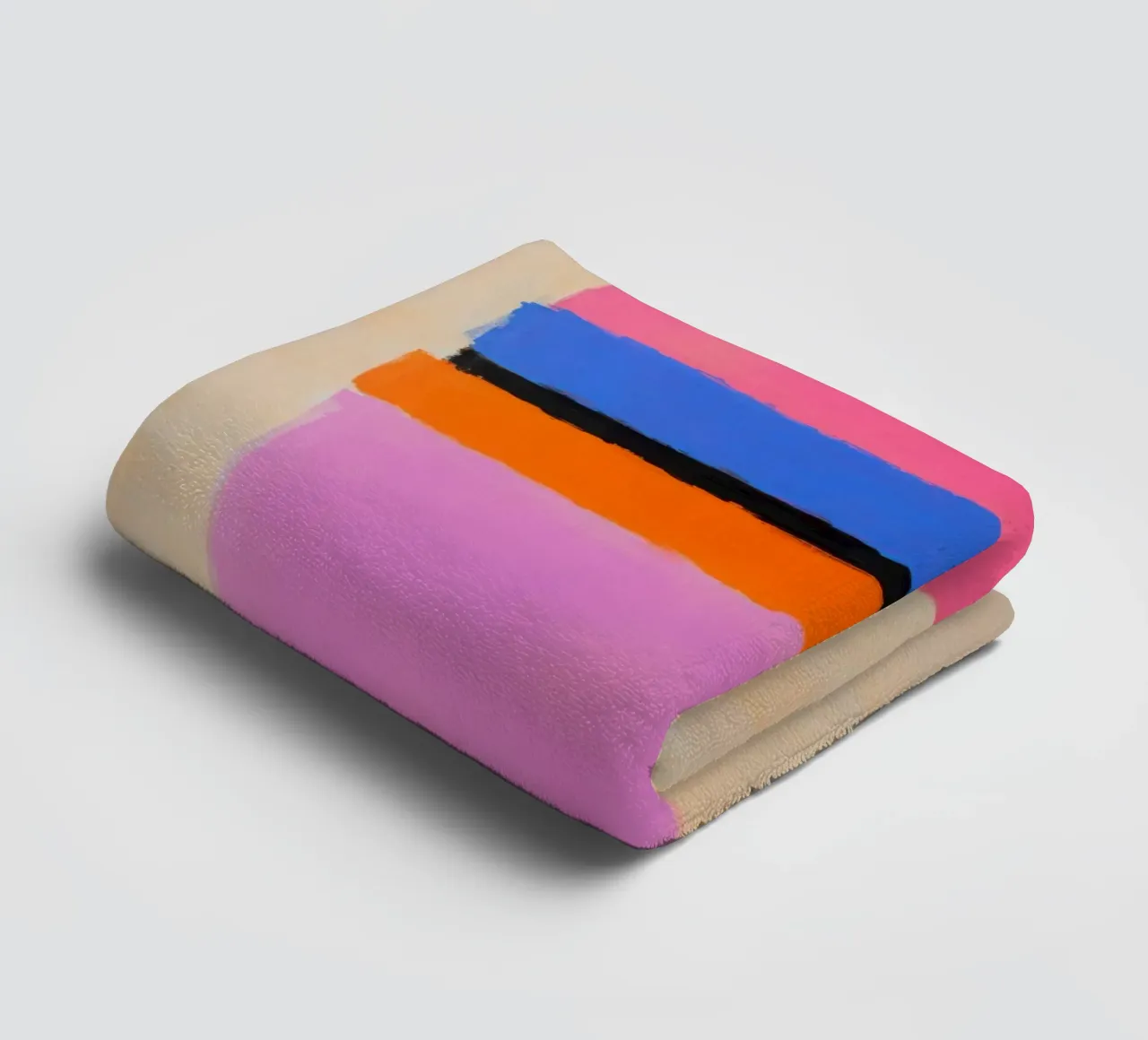 Campo cromatico in arancione, viola e blu asciugamano da bagno da Euphoria Theresa