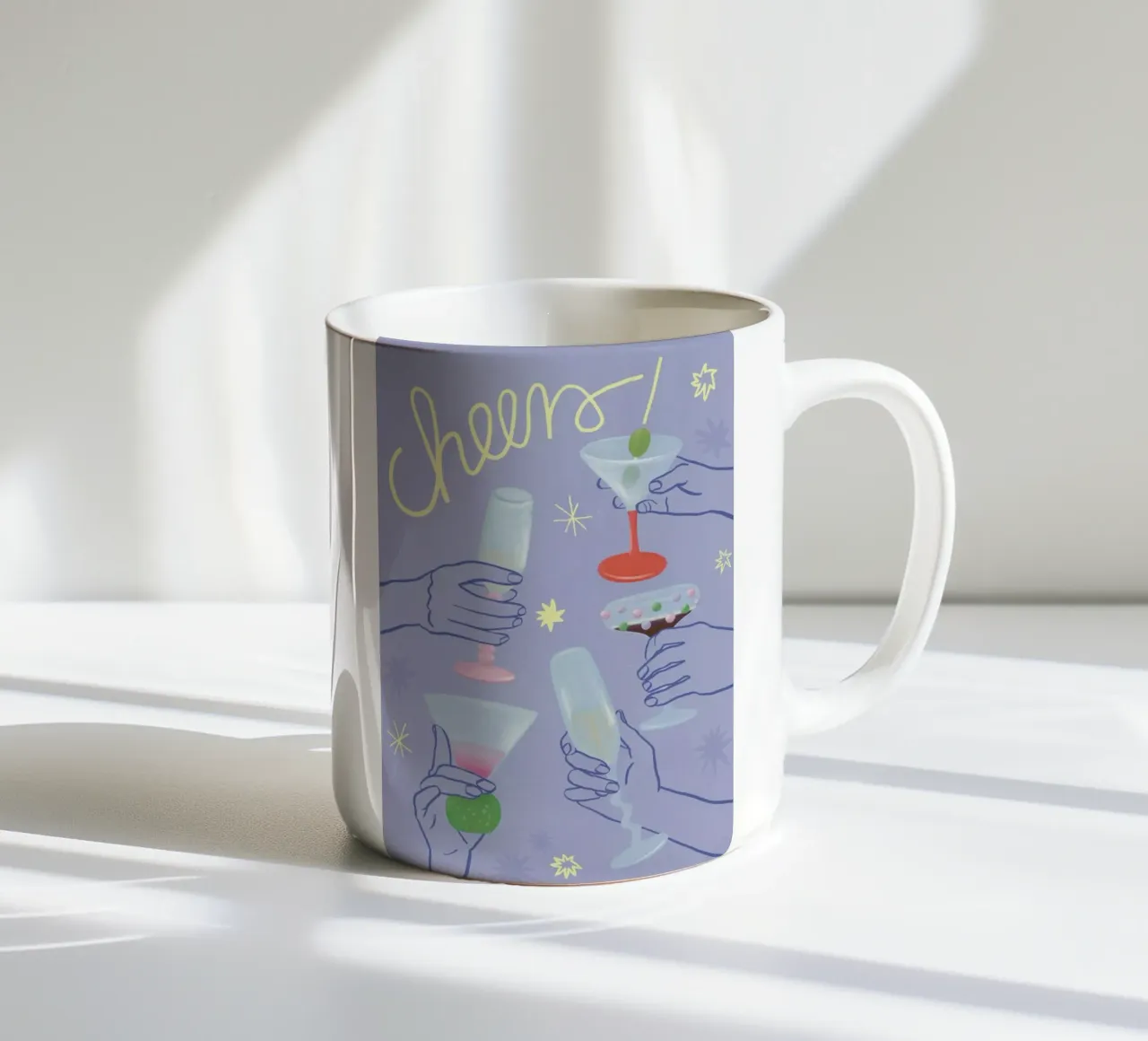 Cheers tazza in ceramica da Frauke Schyroki