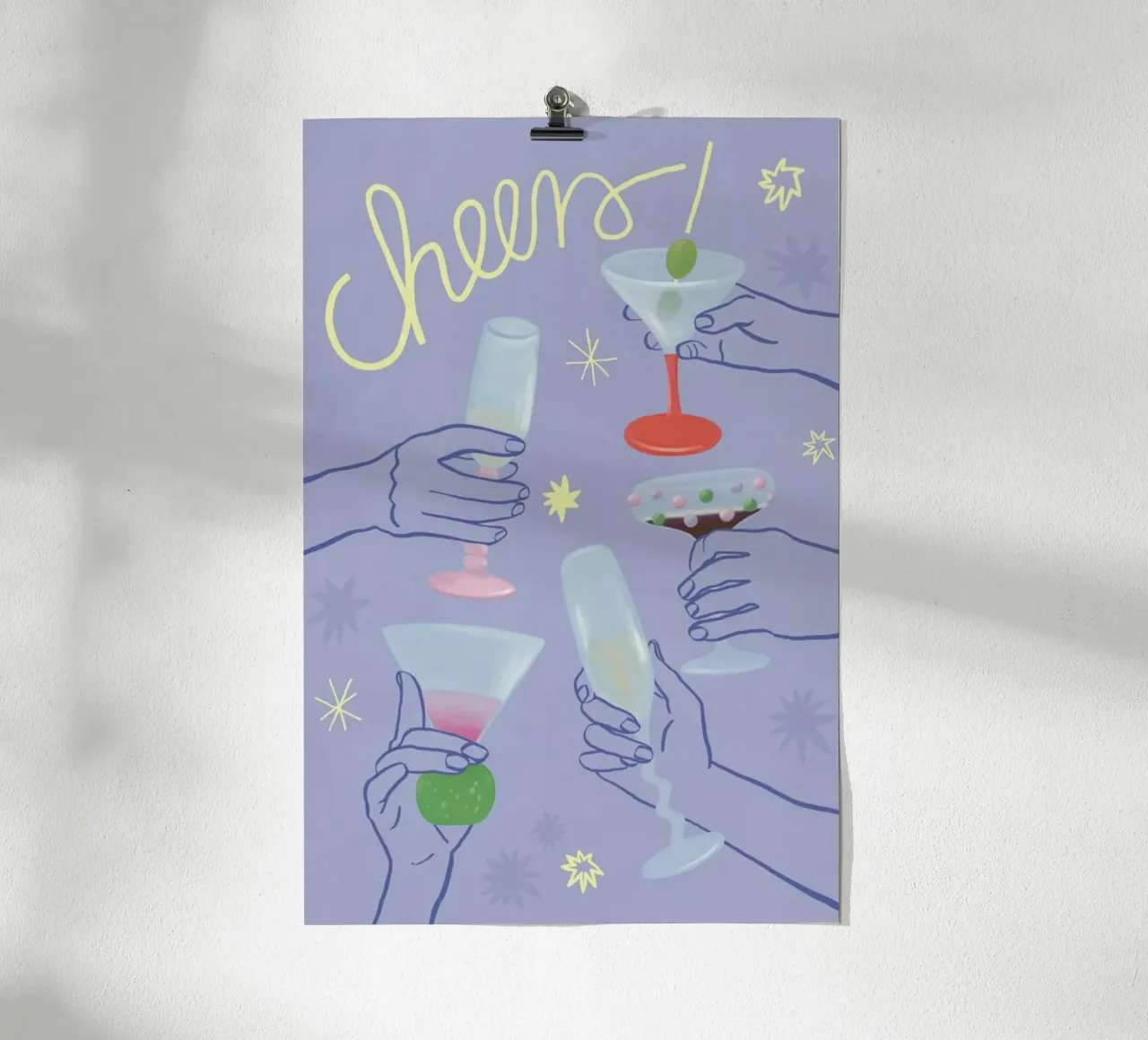 Cheers poster con telaio in alluminio da Frauke Schyroki