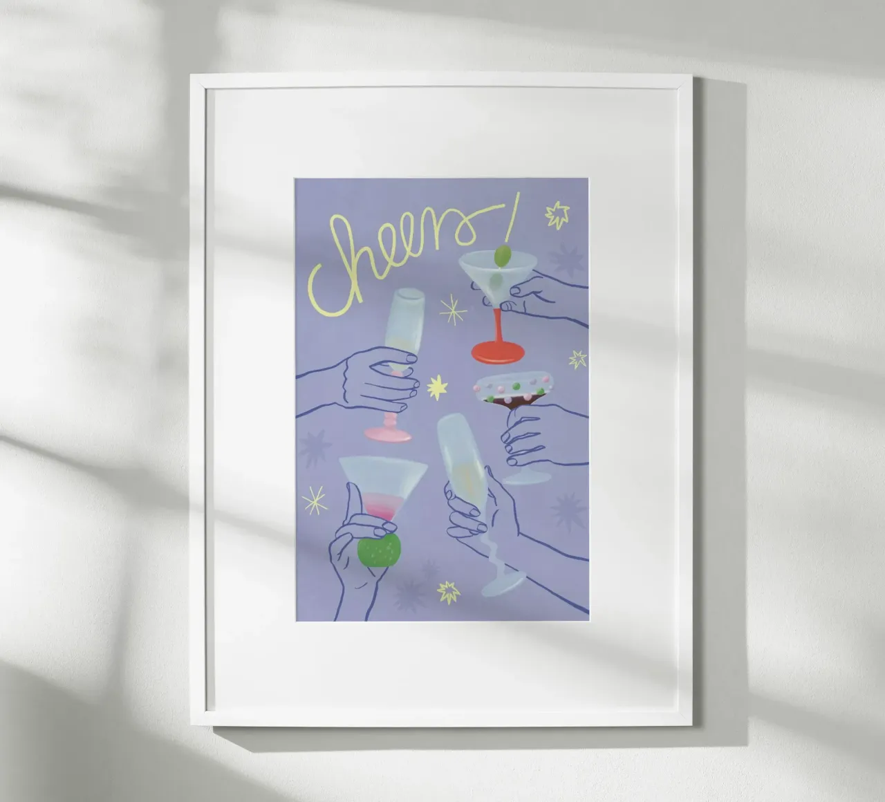 Cheers poster con telaio in alluminio da Frauke Schyroki