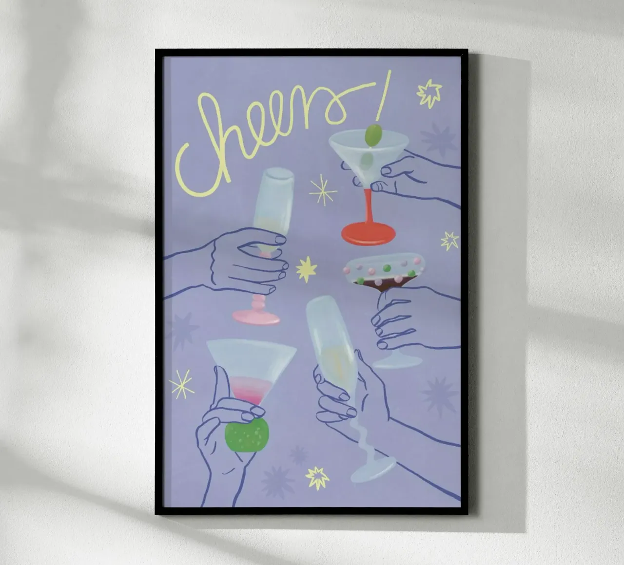 Cheers poster con telaio in alluminio da Frauke Schyroki