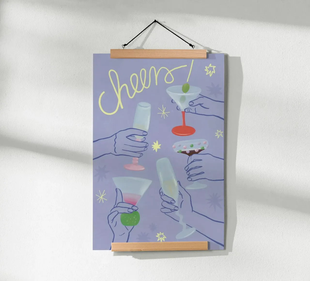 Cheers poster con telaio in alluminio da Frauke Schyroki
