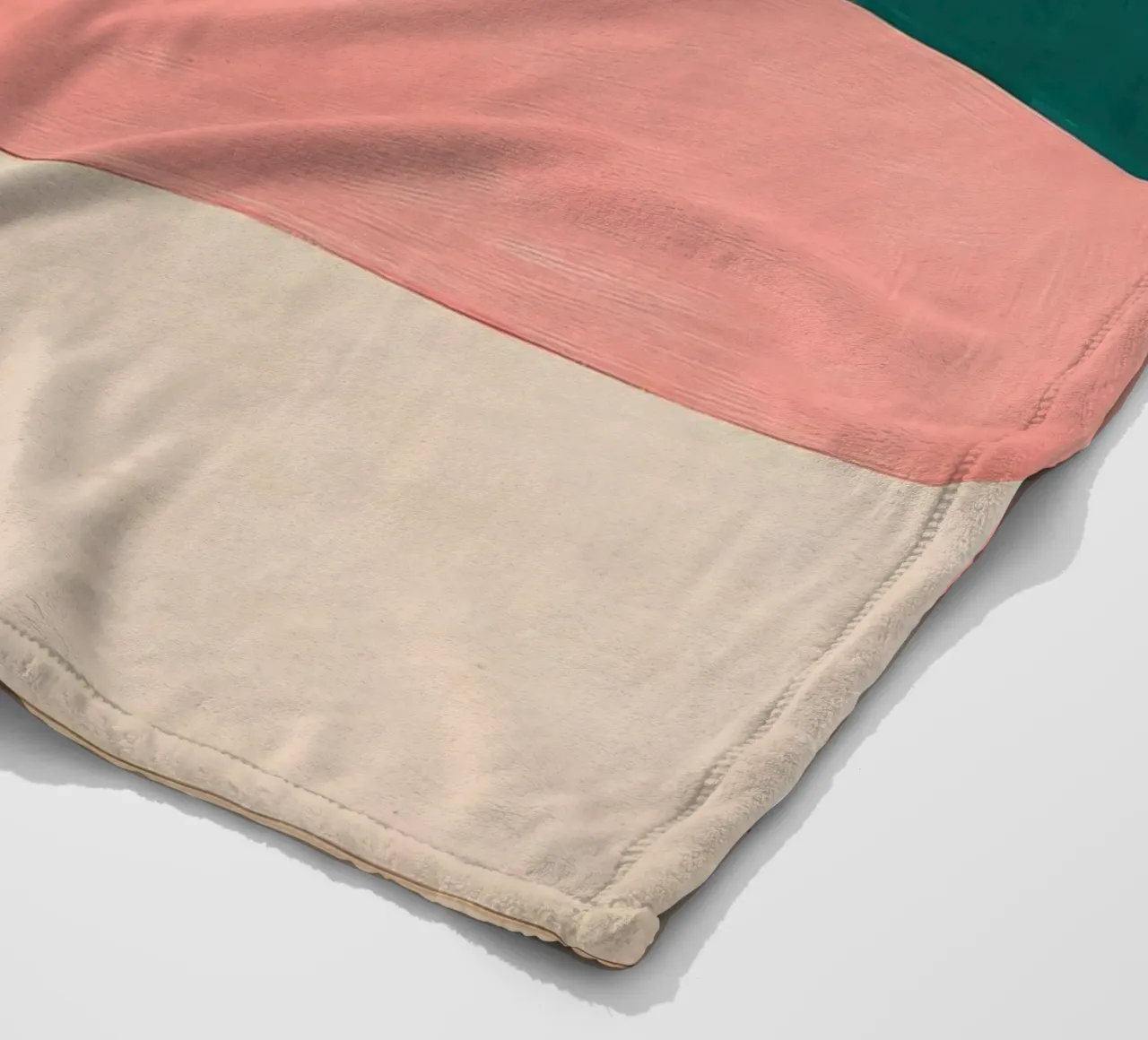 Japandi interplay of shapes in beige & pastel fleece blanket by Euphoria Theresa