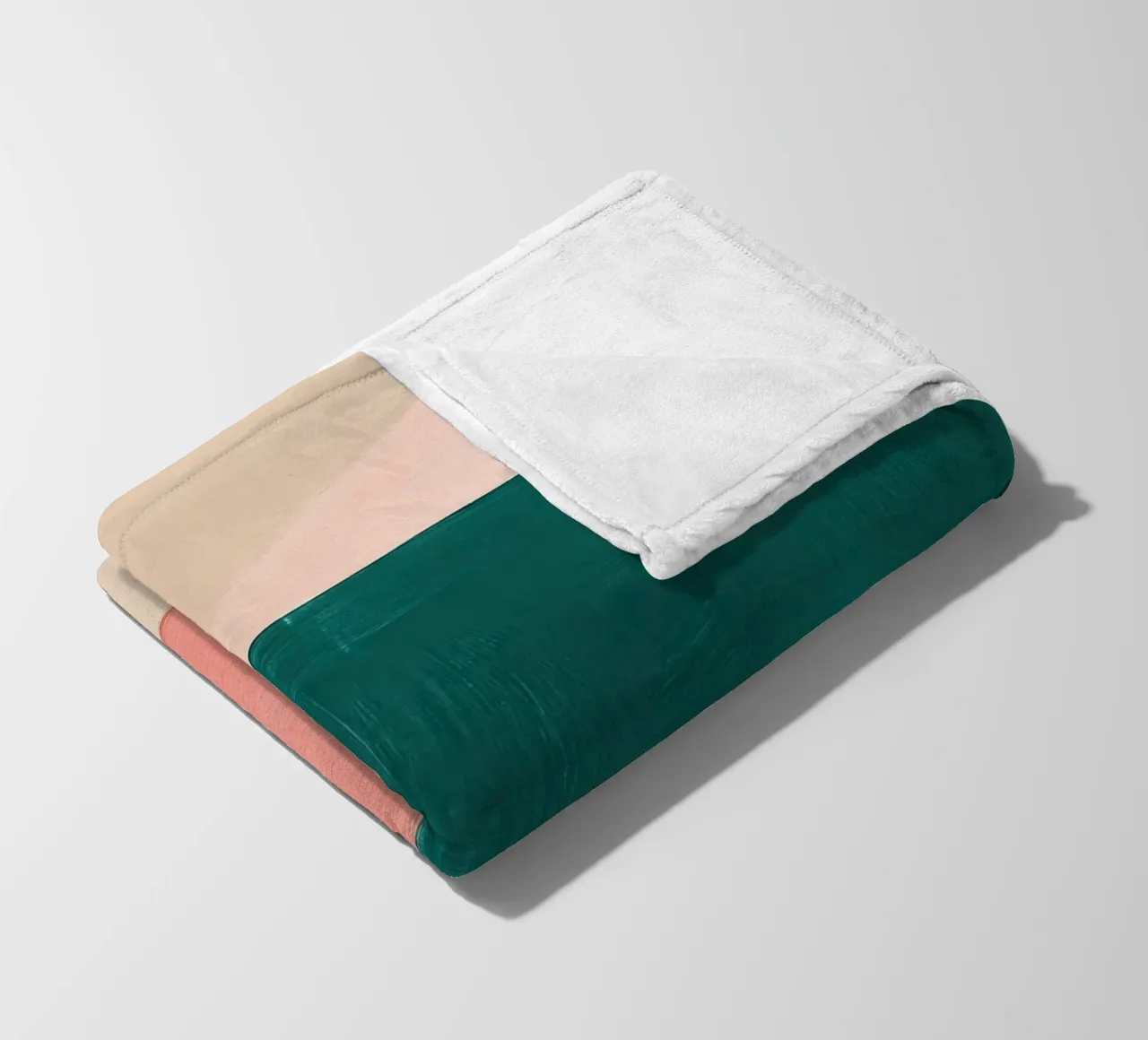 Japandi interplay of shapes in beige & pastel fleece blanket by Euphoria Theresa