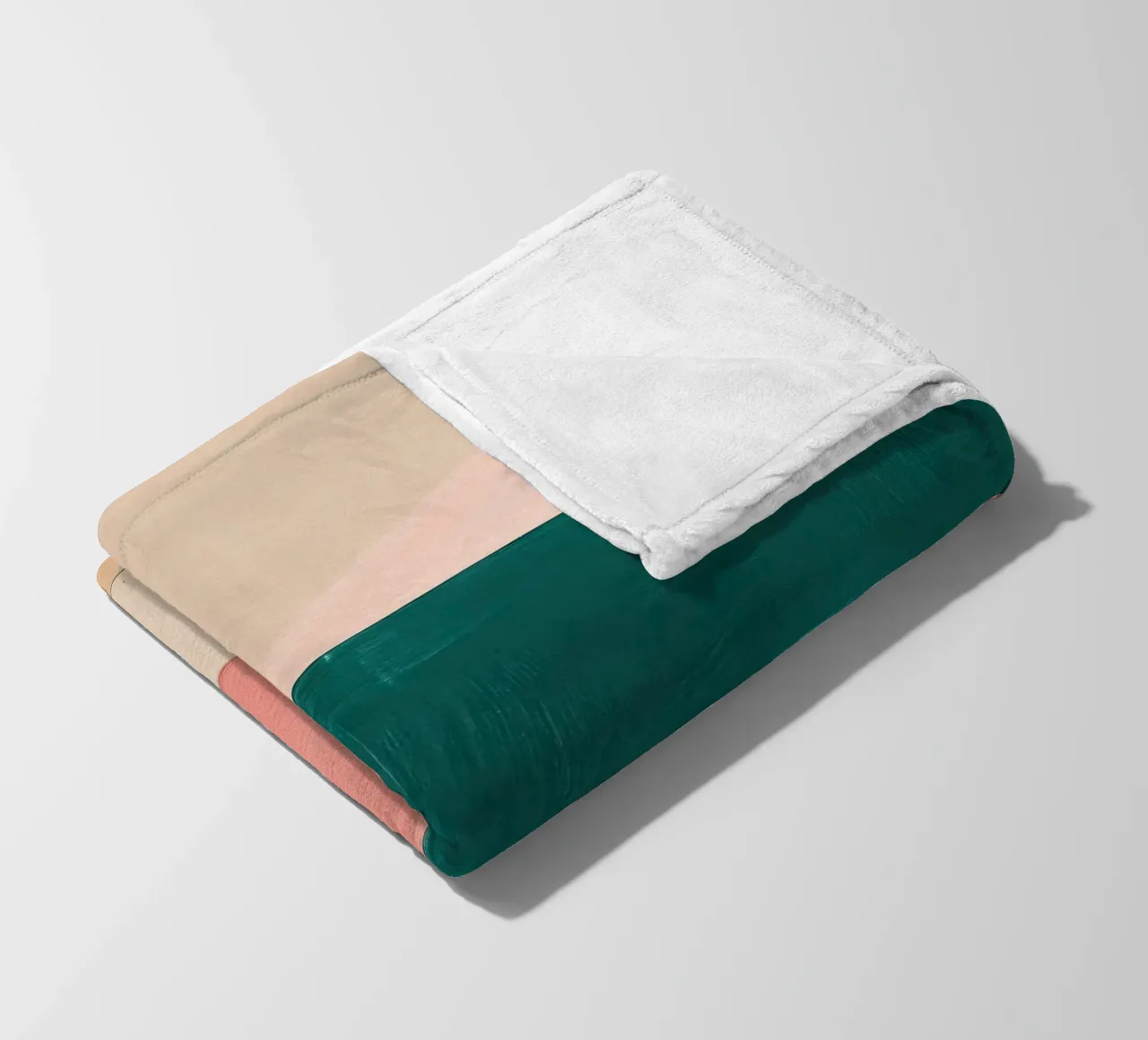 Japandi interplay of shapes in beige & pastel fleece blanket by Euphoria Theresa