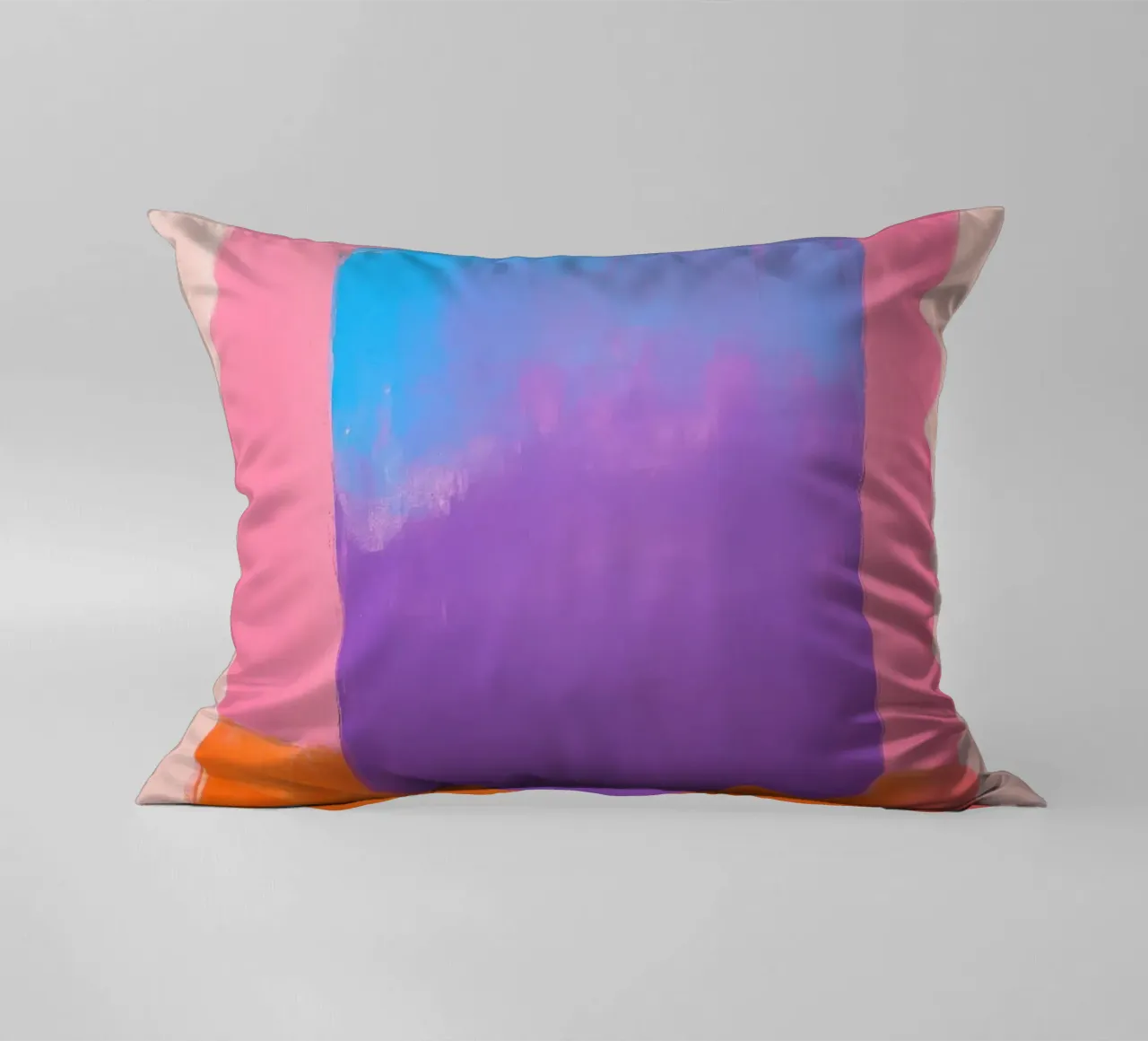 Composizione astratta con quadrato blu cuscino da Euphoria Theresa