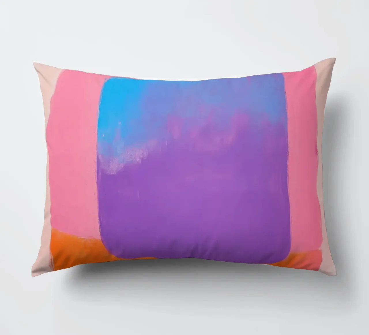 Composizione astratta con quadrato blu cuscino da Euphoria Theresa
