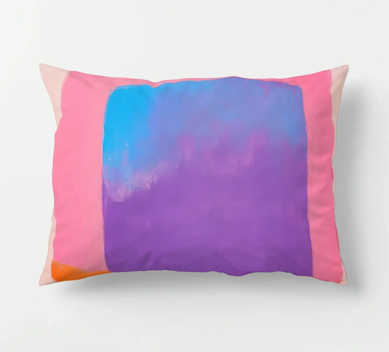 Composizione astratta con quadrato blu cuscino da Euphoria Theresa