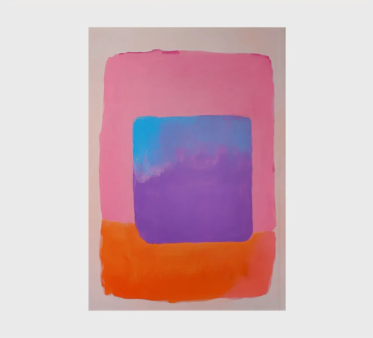 Abstract composition with blue square notebook by Euphoria Theresa