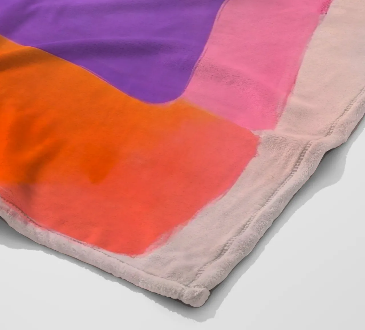 Composizione astratta con quadrato blu coperta in pile da Euphoria Theresa