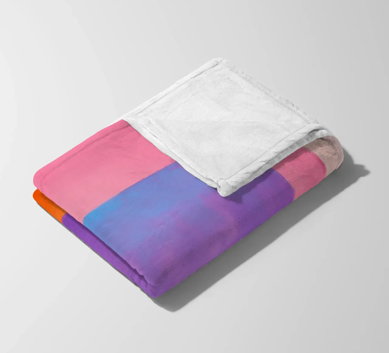 Composizione astratta con quadrato blu coperta in pile da Euphoria Theresa