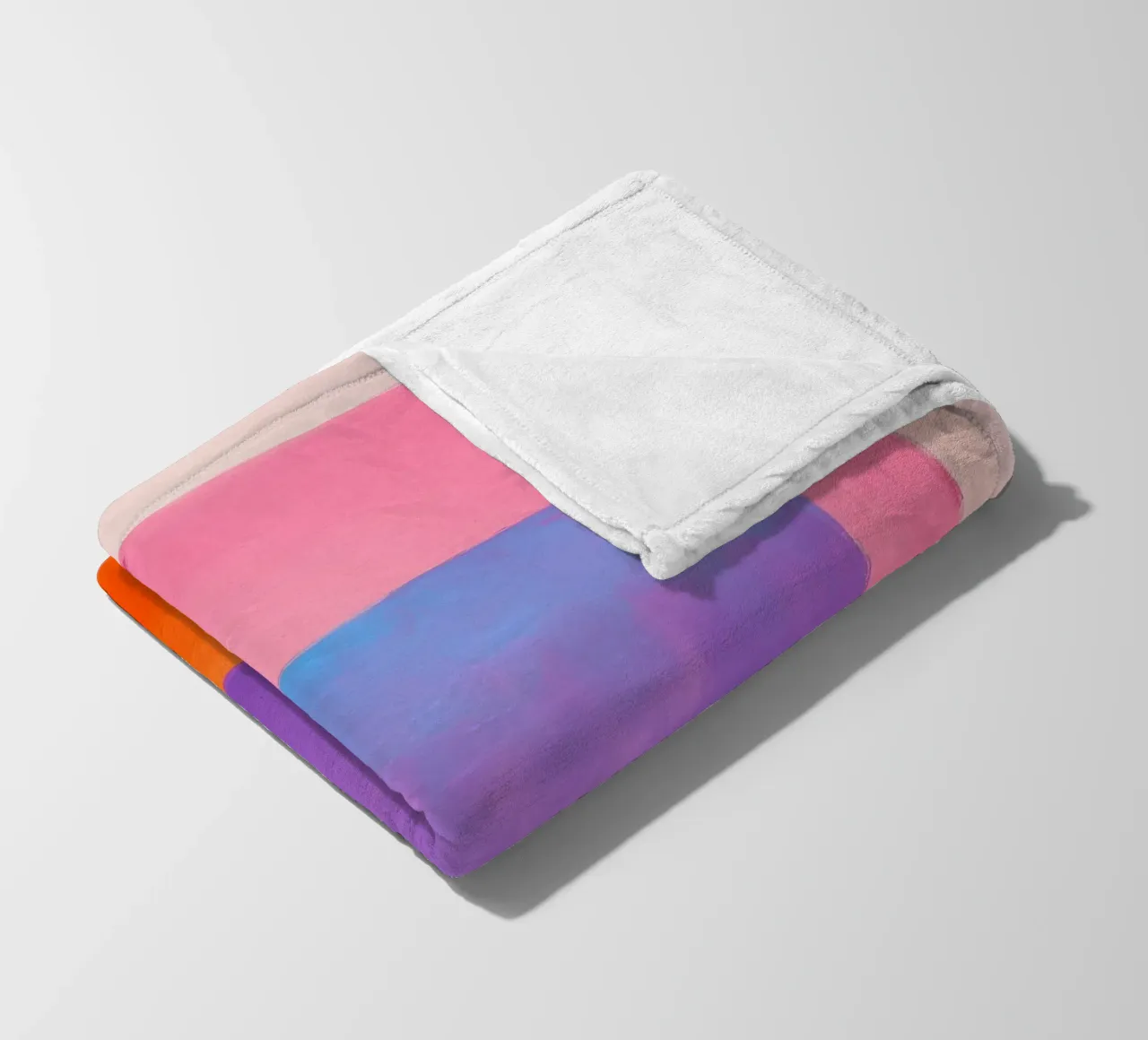 Composizione astratta con quadrato blu coperta in pile da Euphoria Theresa