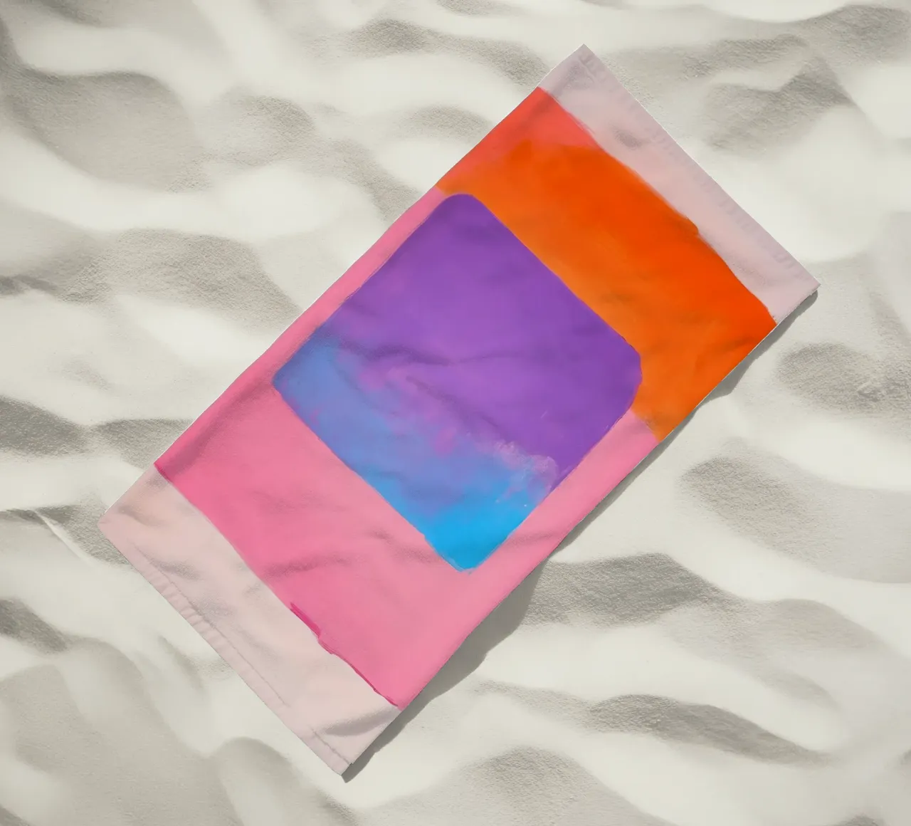 Composizione astratta con quadrato blu telo mare da Euphoria Theresa