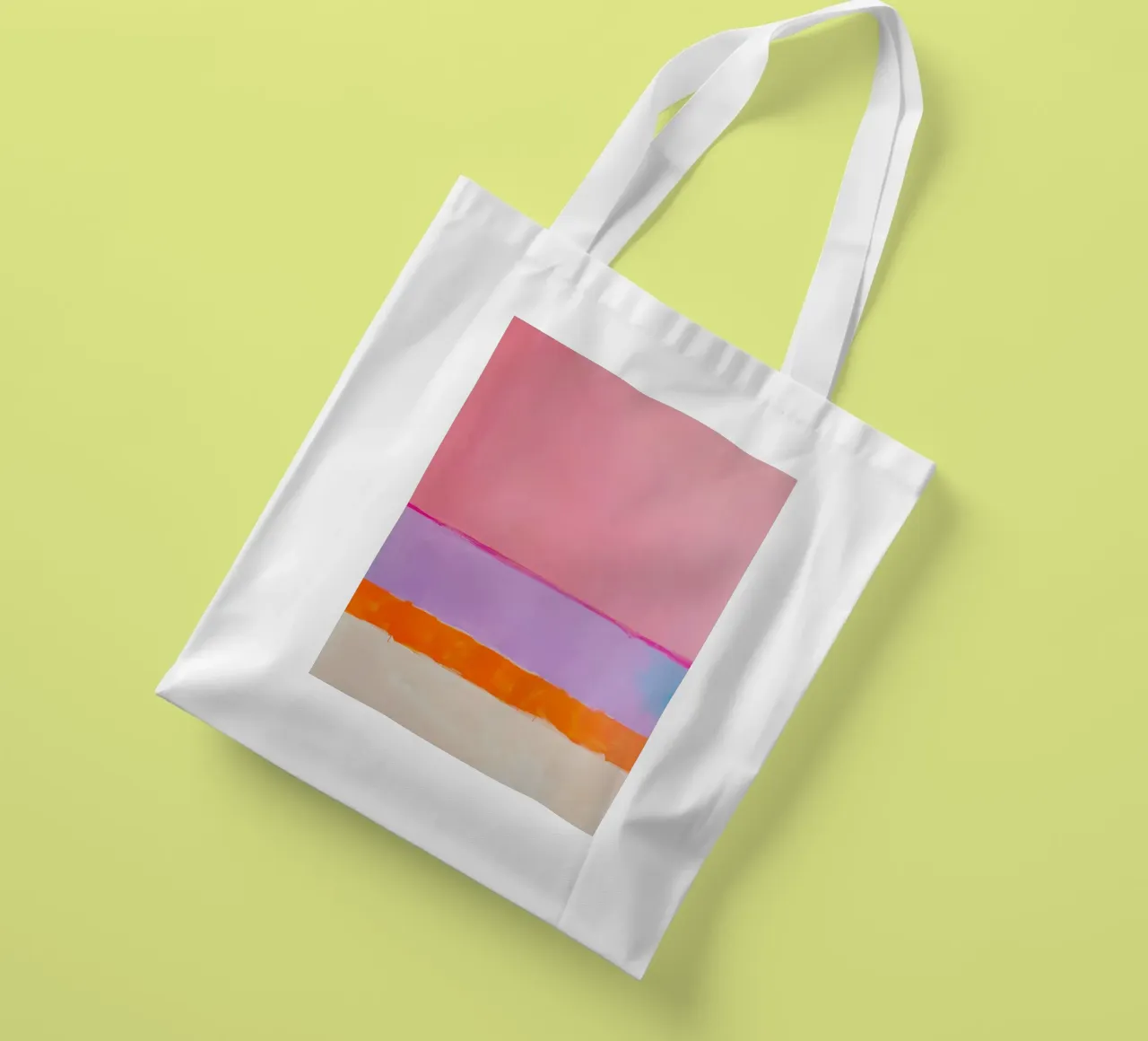 Linea astratta in rosa e arancione borsa in juta da Euphoria Theresa