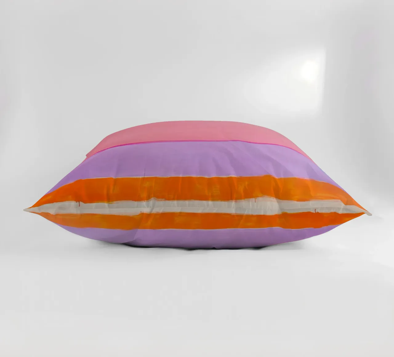 Linea astratta in rosa e arancione cuscino da Euphoria Theresa