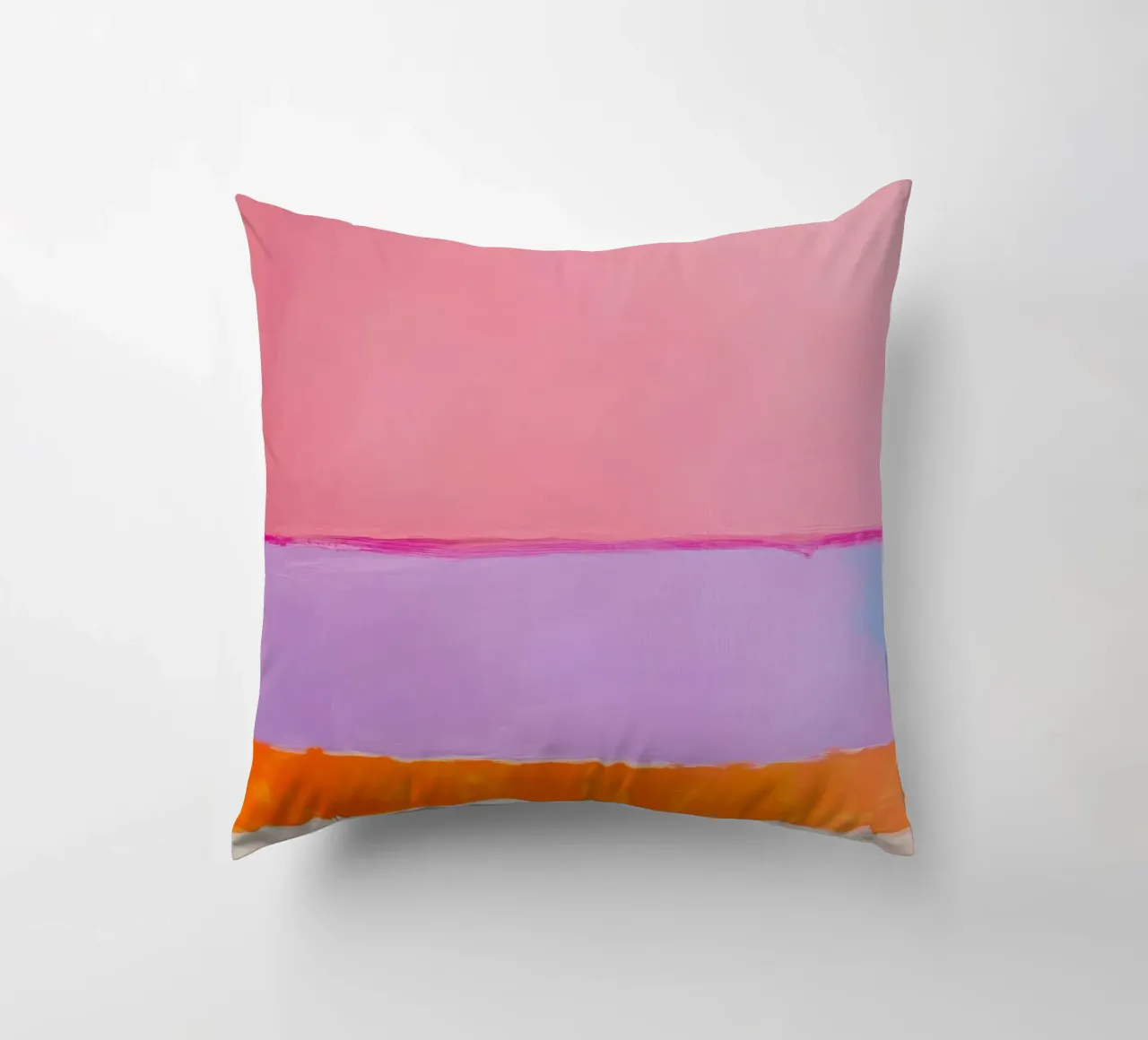 Linea astratta in rosa e arancione cuscino da Euphoria Theresa