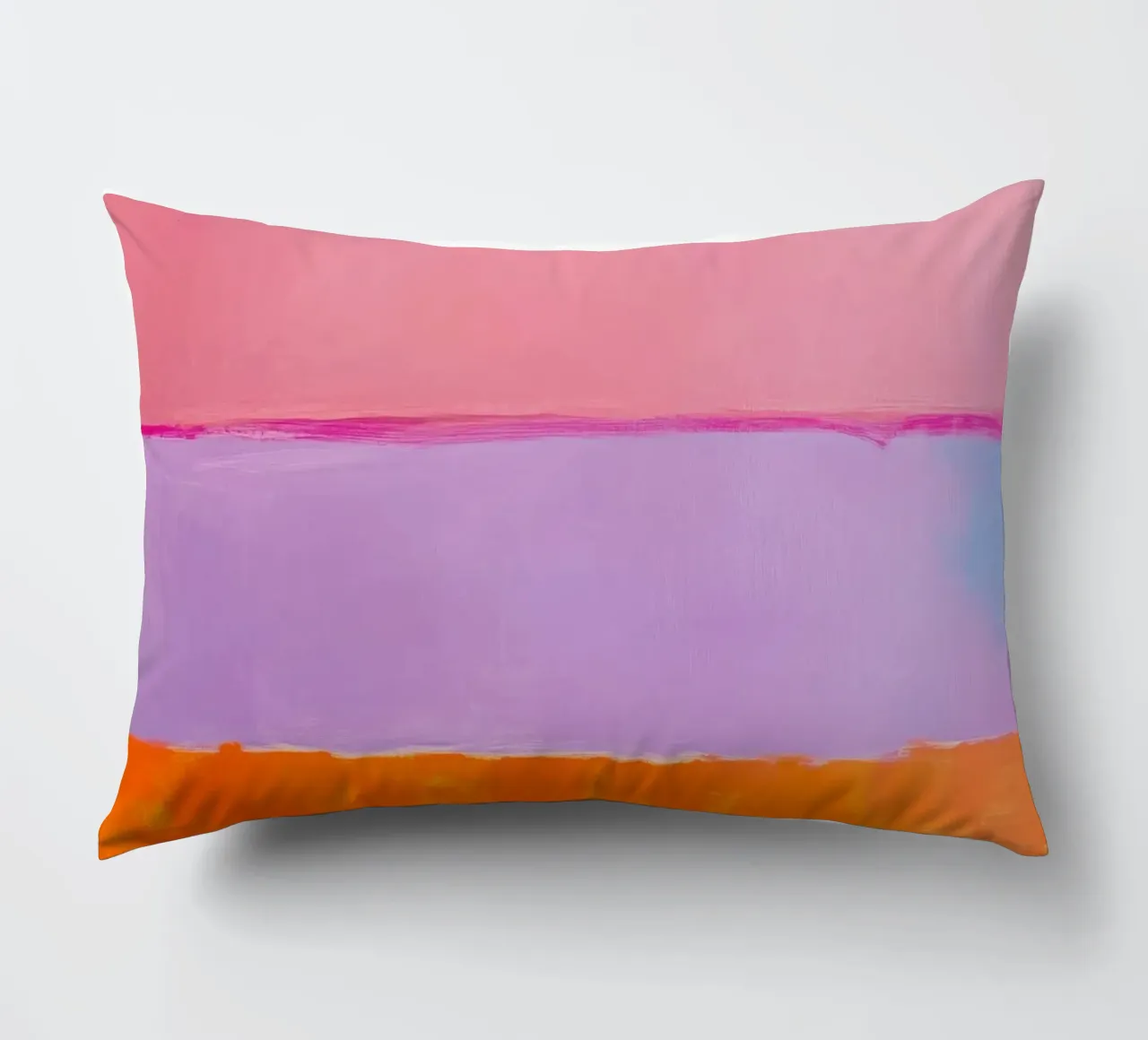 Linea astratta in rosa e arancione cuscino da Euphoria Theresa