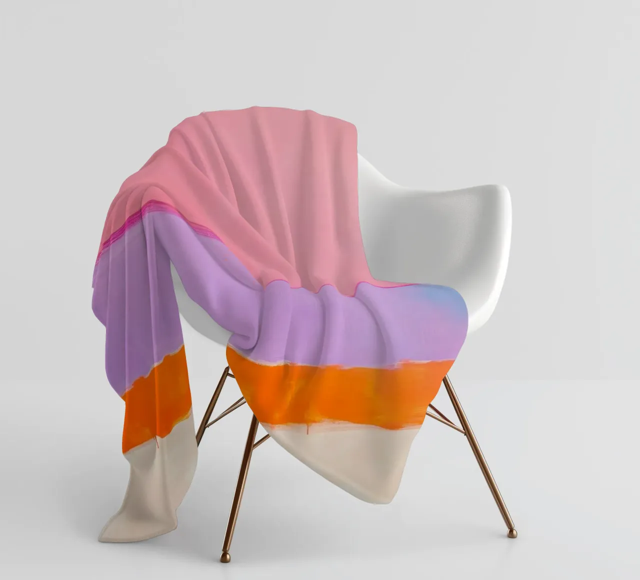 Linea astratta in rosa e arancione coperta in pile da Euphoria Theresa