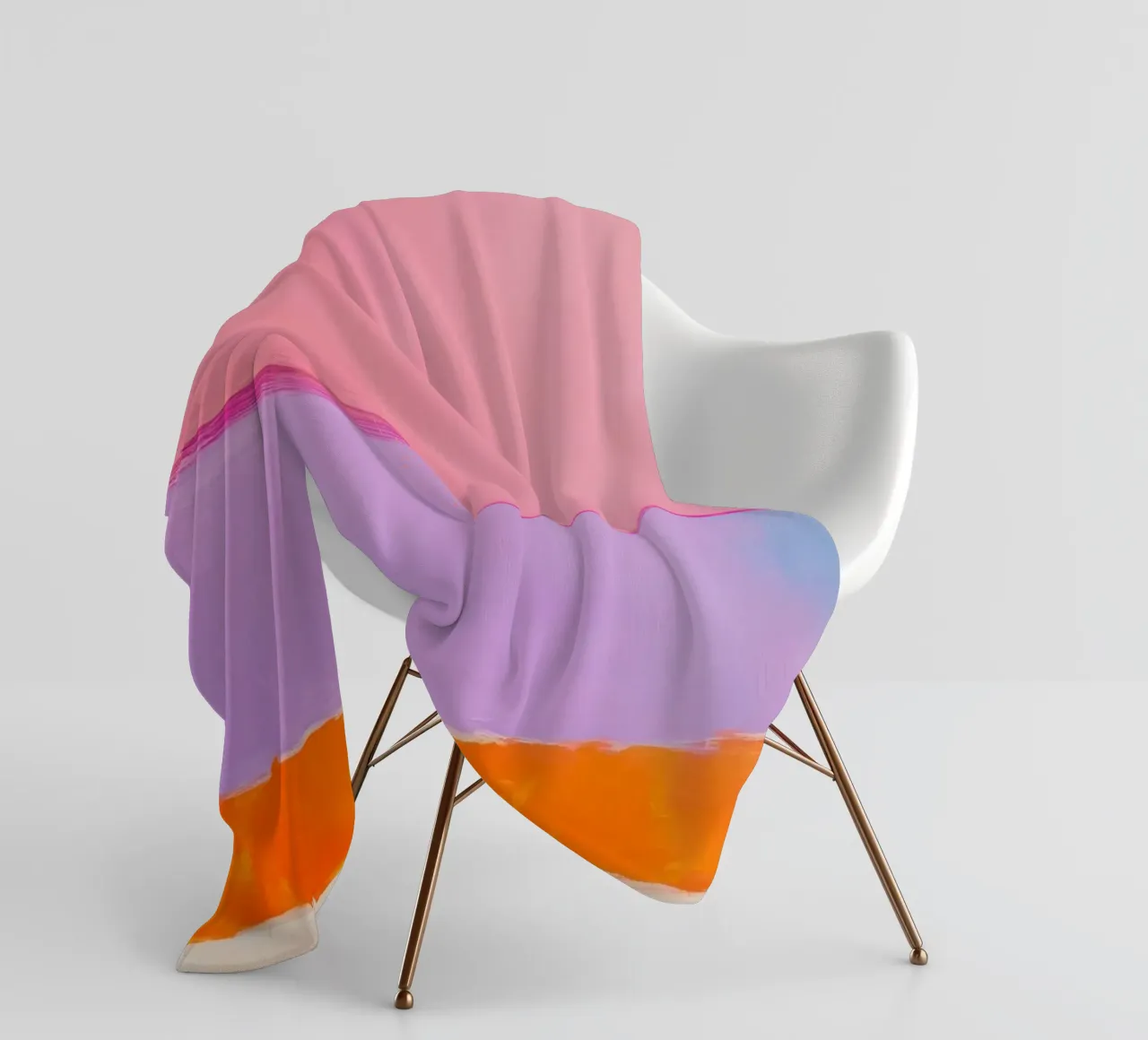 Linea astratta in rosa e arancione coperta in pile da Euphoria Theresa