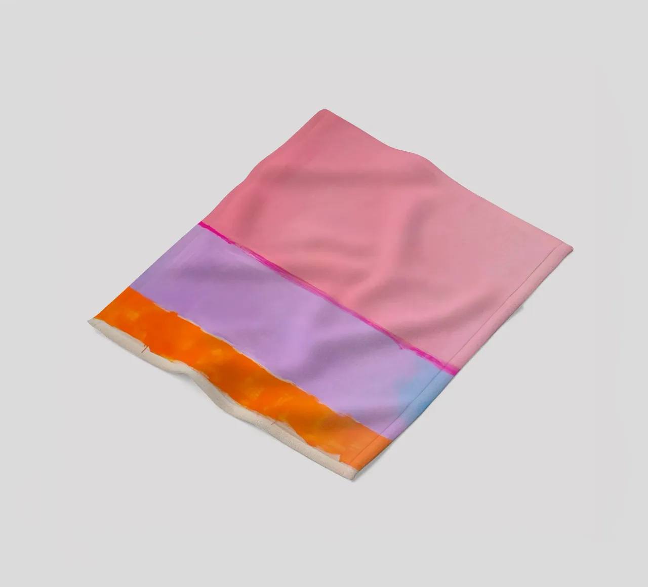 Linea astratta in rosa e arancione coperta in pile da Euphoria Theresa