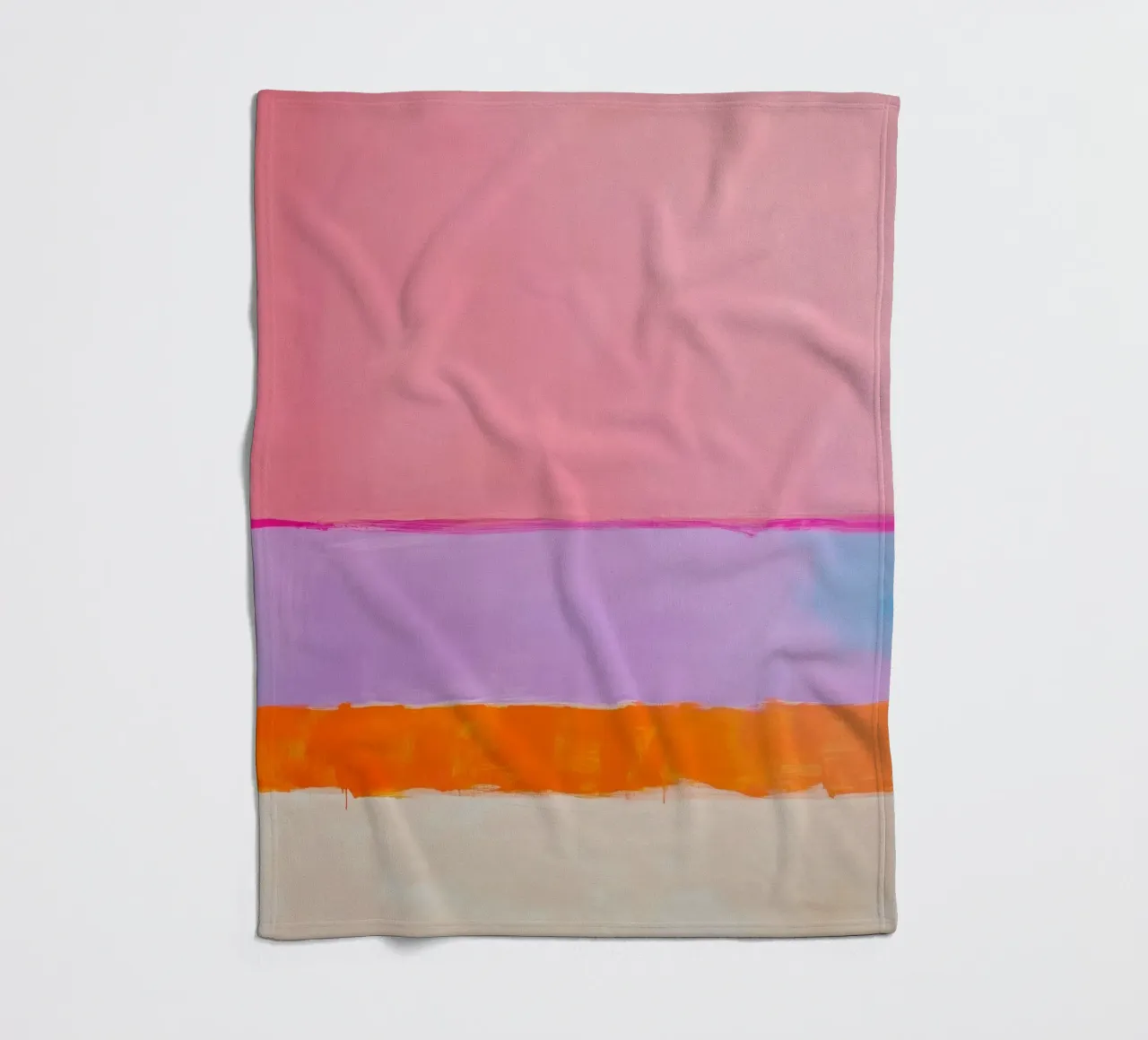 Linea astratta in rosa e arancione coperta in pile da Euphoria Theresa