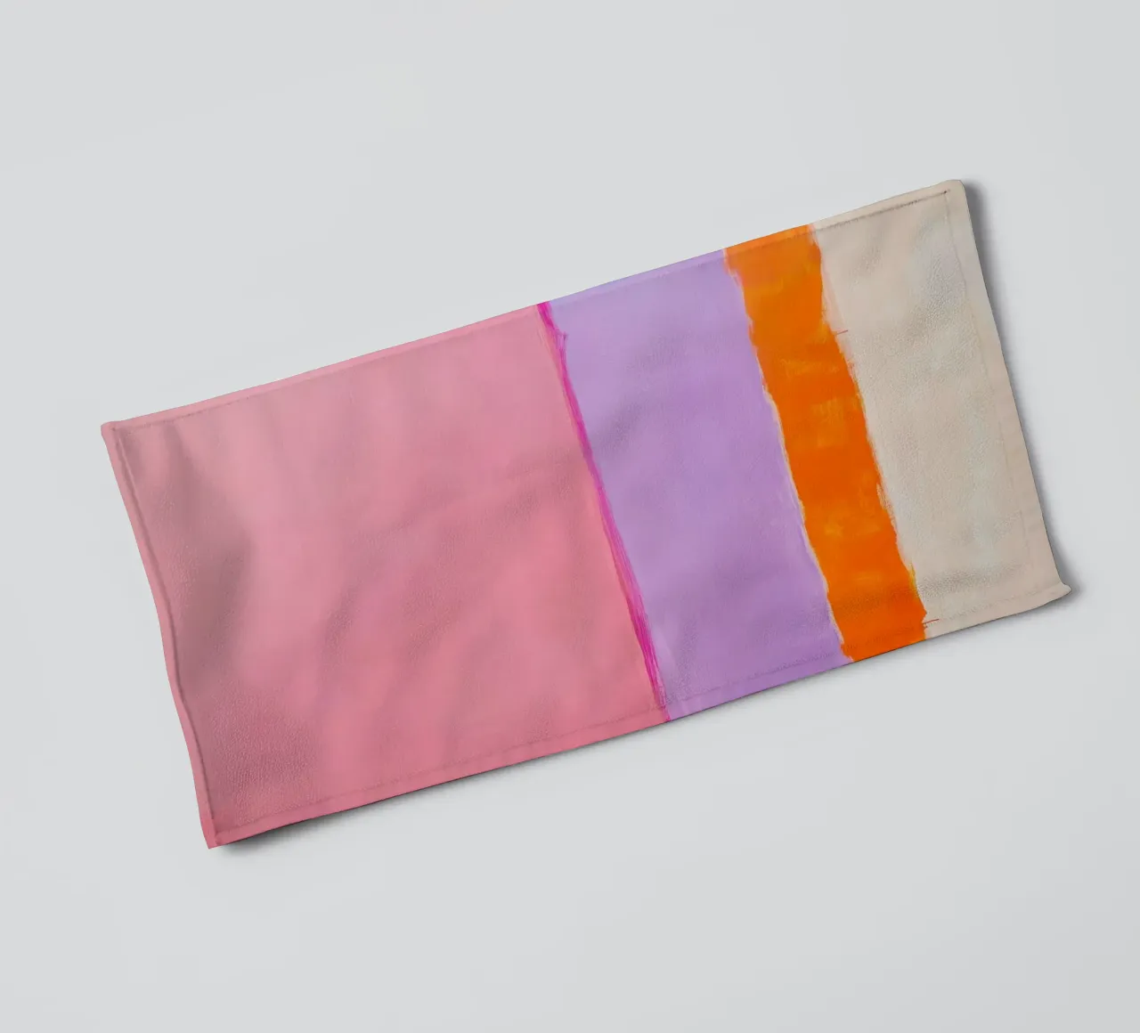 Linea astratta in rosa e arancione asciugamano da bagno da Euphoria Theresa