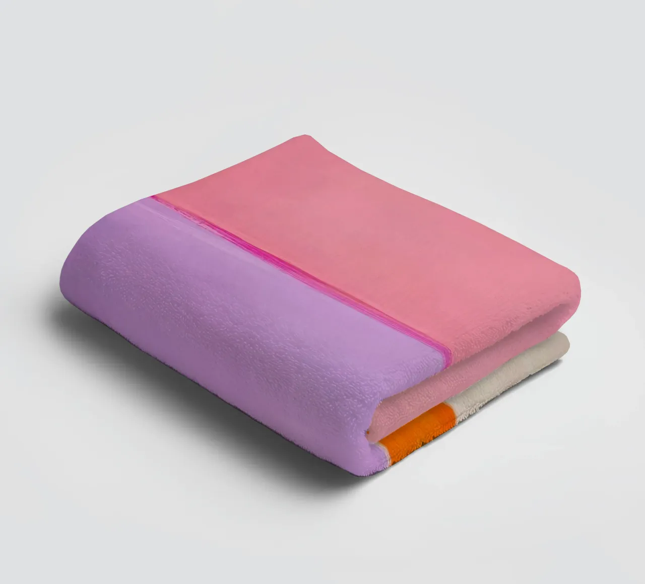 Linea astratta in rosa e arancione asciugamano da bagno da Euphoria Theresa