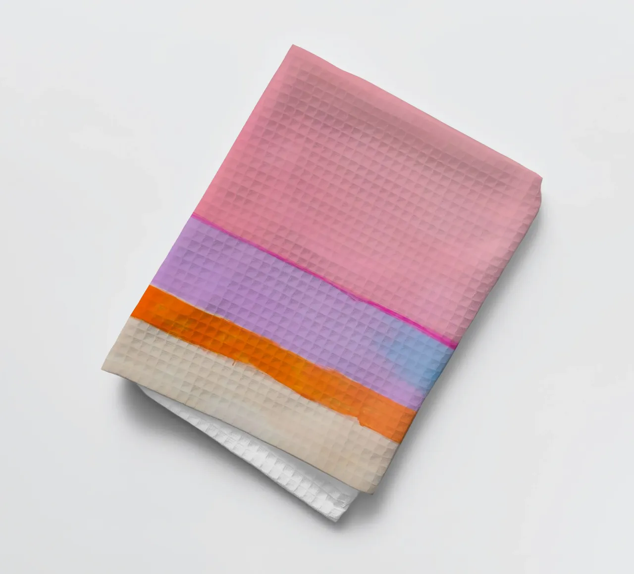 Abstrakte Linie in Pink & Orange Geschirrtuch von Euphoria Theresa