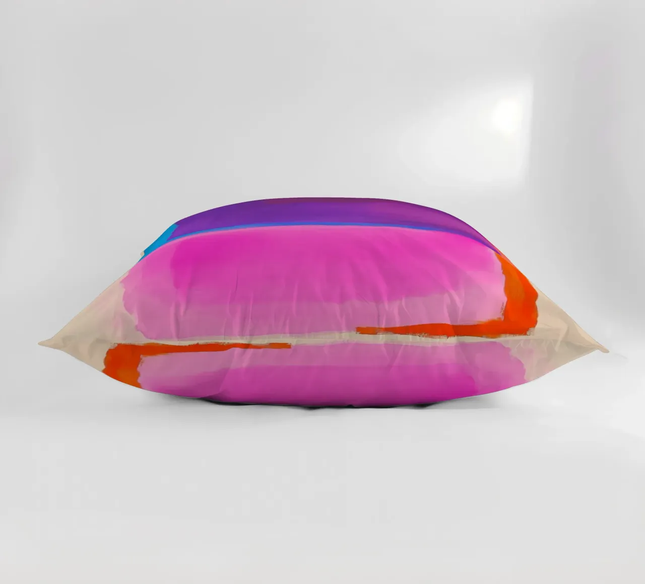 Campo di colori surreali in viola, rosa e arancione cuscino da Euphoria Theresa