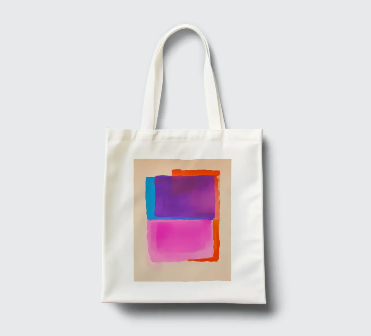 Campo di colori surreali in viola, rosa e arancione borsa in juta da Euphoria Theresa