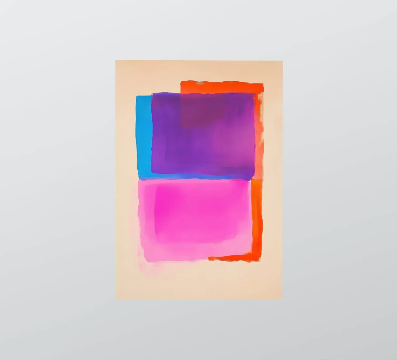Campo di colori surreali in viola, rosa e arancione adesivo da Euphoria Theresa