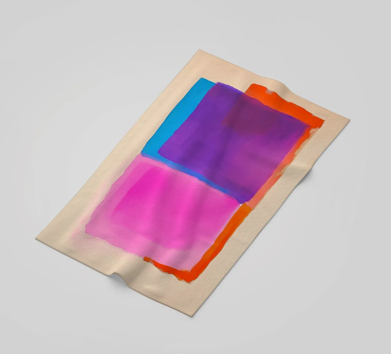 Campo di colori surreali in viola, rosa e arancione telo mare da Euphoria Theresa