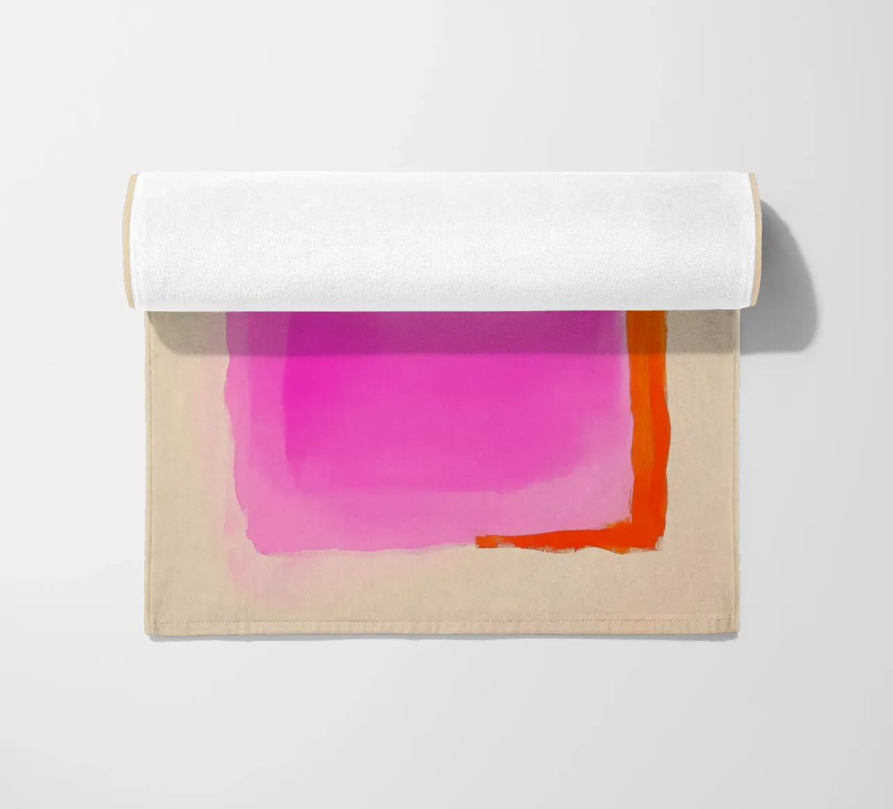 Campo di colori surreali in viola, rosa e arancione telo mare da Euphoria Theresa