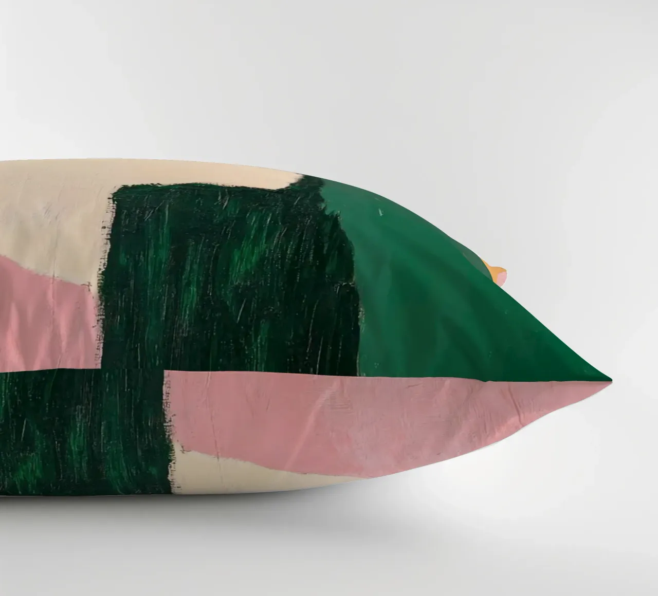 Formes abstraites en vert, rose & jaune coussin de Euphoria Theresa